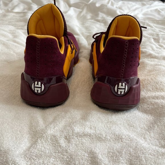 Adidas Harden Vol. 4 Team Issued ASU Arizona State Size 10.5 EH1609 Maroon Gold - Picture 2 of 6
